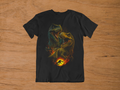 T-shirt Jurassic Park "Double Rex Fury" – Isla Nublar Siege Art / Dinosaur Kingdom Graphic
