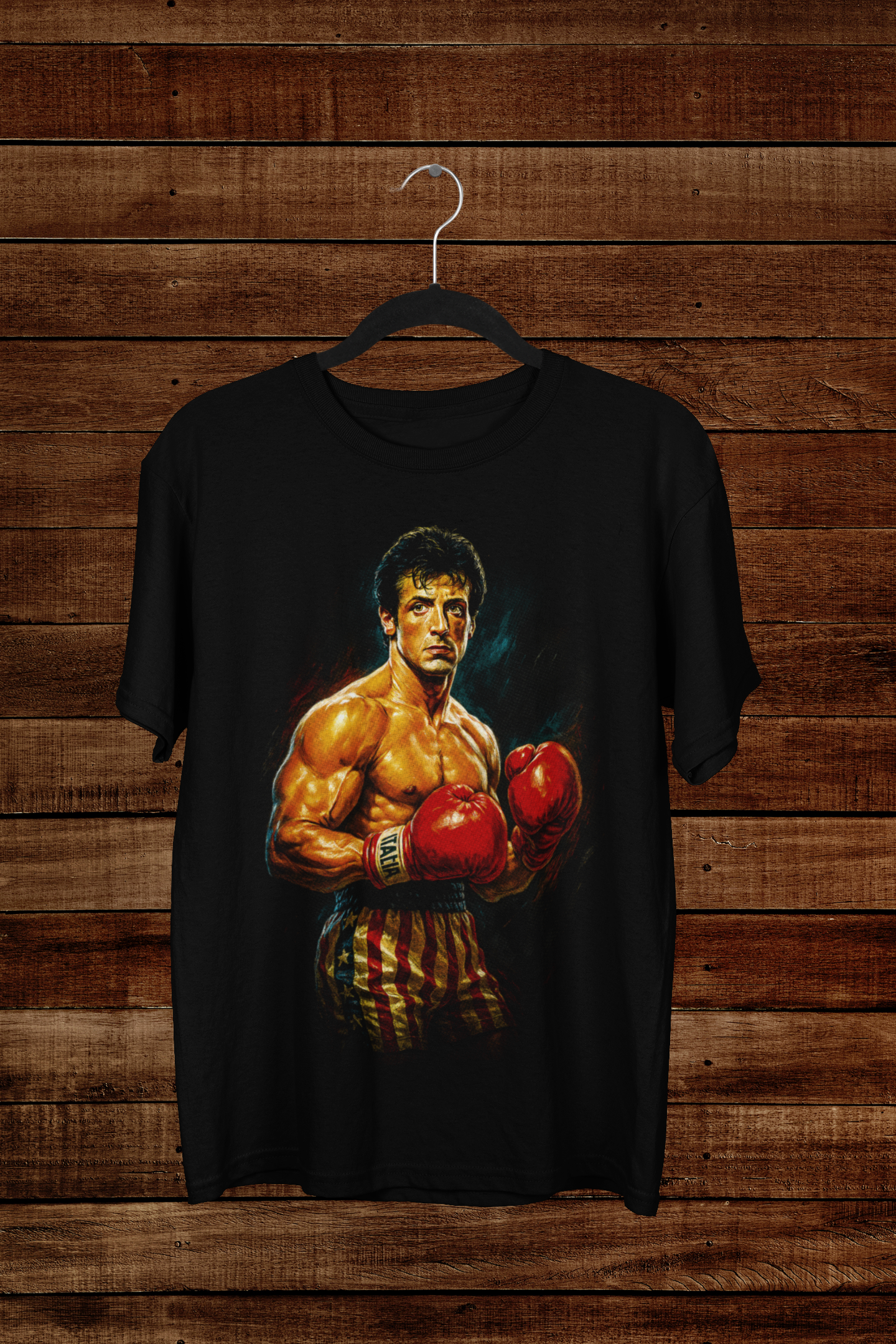T-shirt Rocky Balboa "The Italian Stallion" – Boxing Legend Art / Sylvester Stallone Portrait