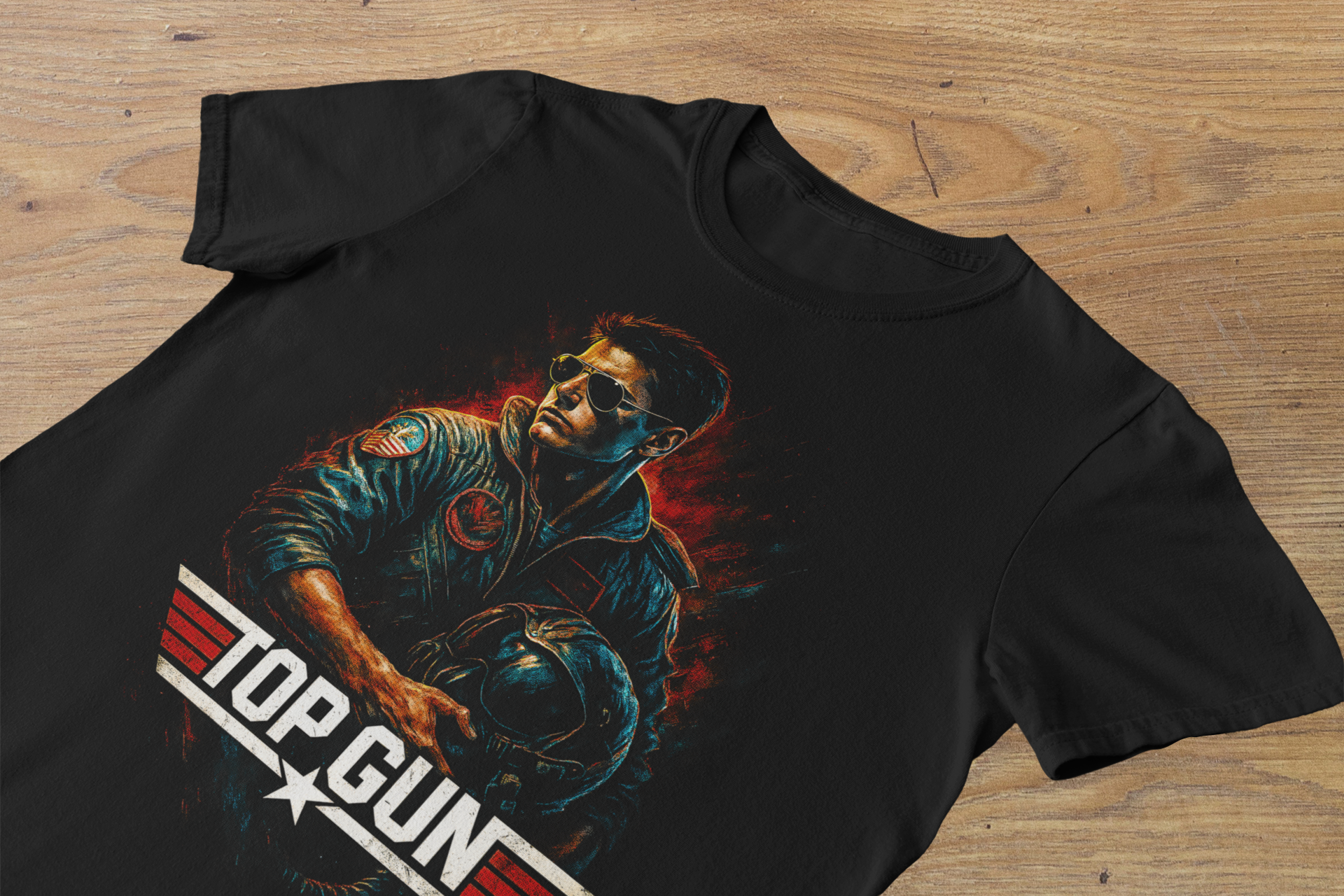 T-shirt Top Gun "Maverick Skyline" – Tom Cruise Action Art / Pilot Gear Graphic