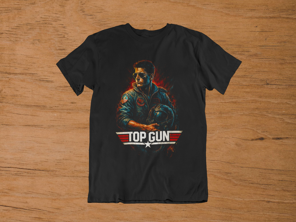 T-shirt Top Gun "Maverick Skyline" – Tom Cruise Action Art / Pilot Gear Graphic
