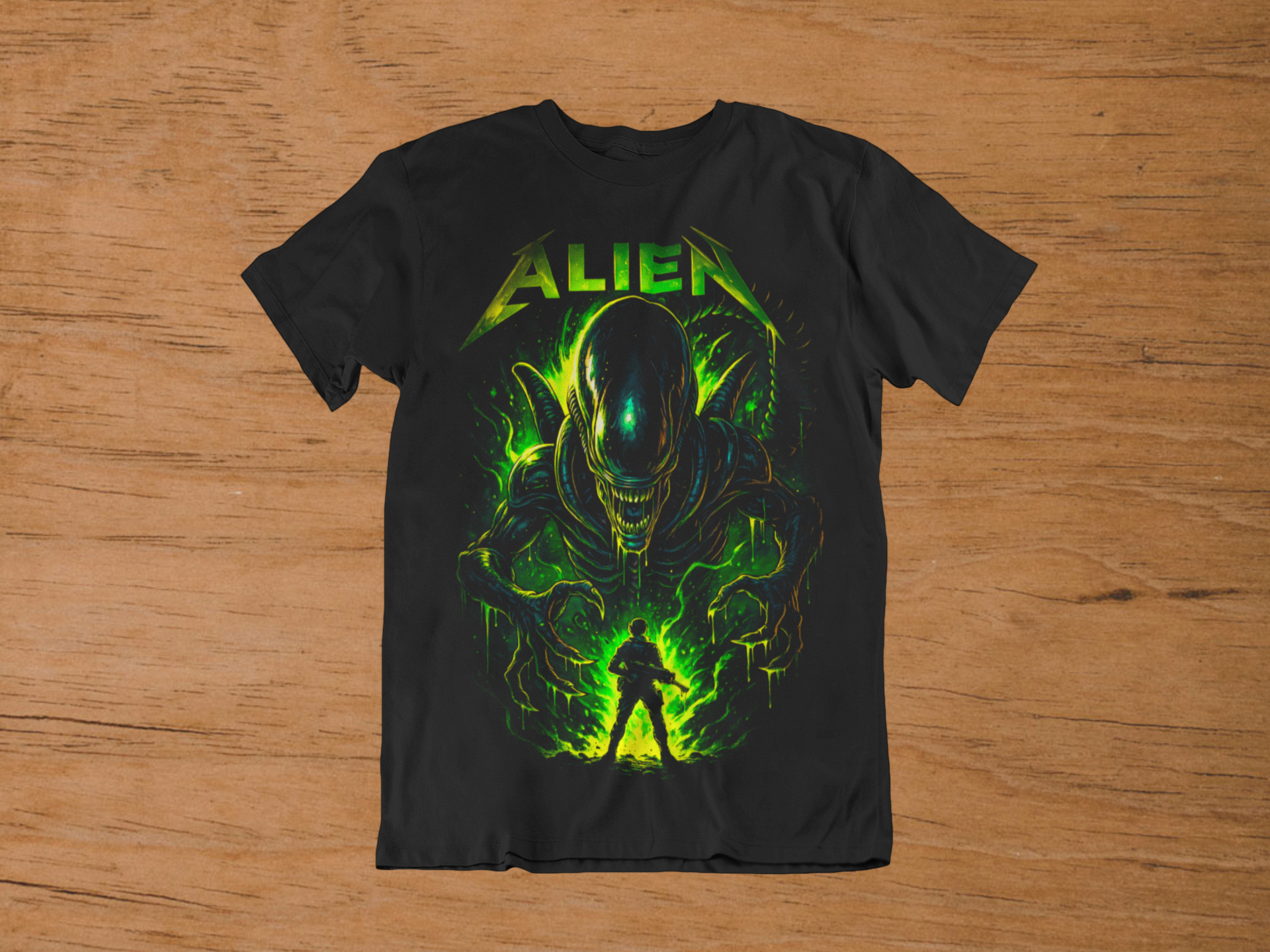 T-shirt Alien "Xenomorph Acid" – Sci-Fi Horror Art / Ridley Scott Legend Graphic