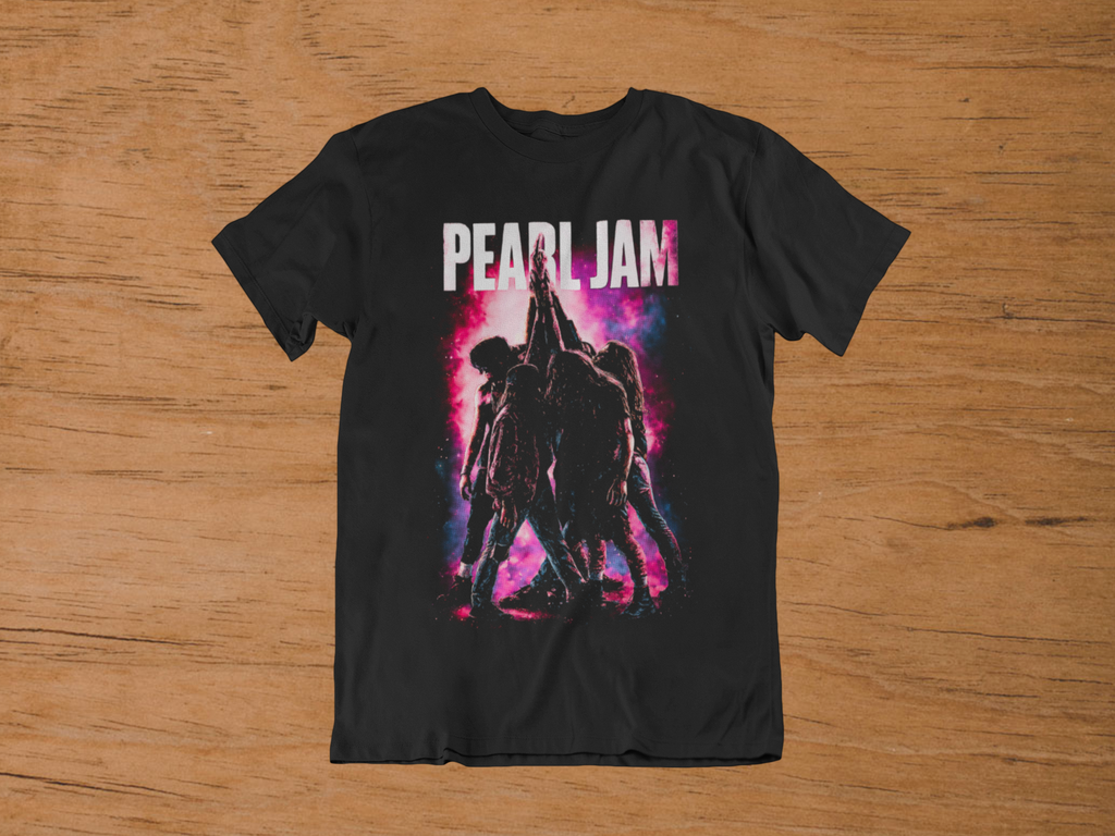 T-shirt Pearl Jam "Ten Era Galaxy" – Grunge Legend Art / Pink Nebula Graphic