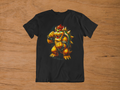 T-shirt Bowser "King of Koopas" – Super Mario Villain Art / Fire Breath Graphic