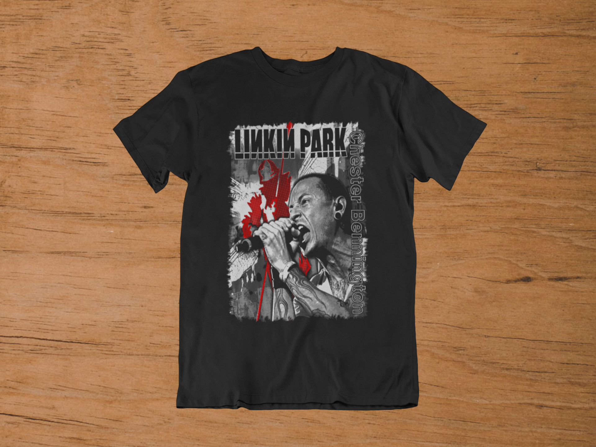 T-shirt Chester Bennington "The Voice" – Linkin Park Tribute Art / Vertical Typography Graphic