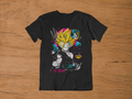 T-shirt Gohan "Perfect Fury" – Super Saiyan 2 Art / DBZ Neon Graphic
