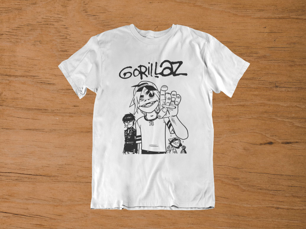 Tshirt Gorillaz "The Gang" Sketch – 2-D & Crew Artist Series