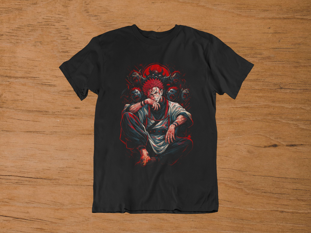 T-shirt Ryomen Sukuna "Cursed King" – Jujutsu Kaisen Demon Art / Malevolent Shrine Graphic