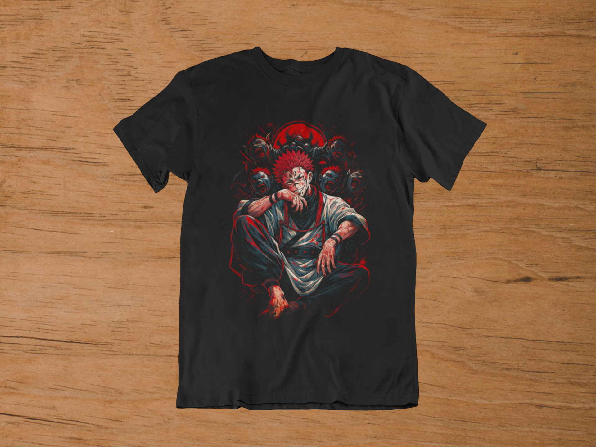 T-shirt Ryomen Sukuna "Cursed King" – Jujutsu Kaisen Demon Art / Malevolent Shrine Graphic