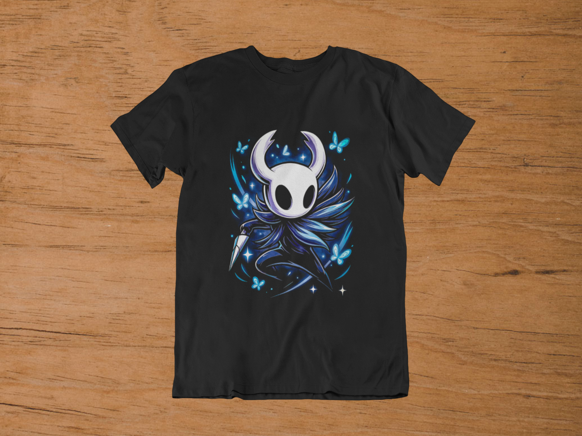 T-shirt Hollow Knight "Void & Dreams" – Indie Game Fantasy Art / Butterfly Glow Graphic