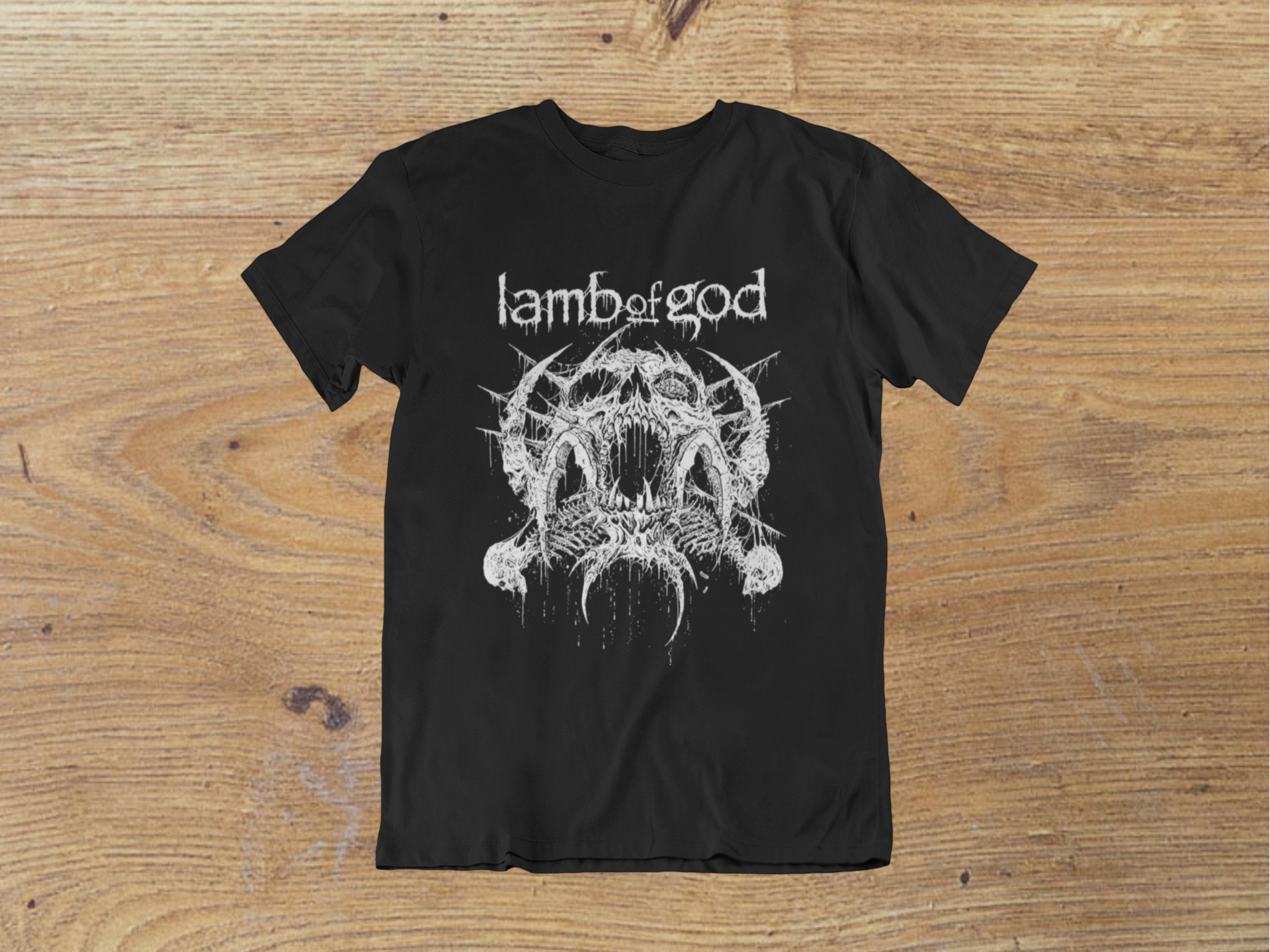 T-shirt Lamb of God "Skull of God" – Pure American Metal Graphic
