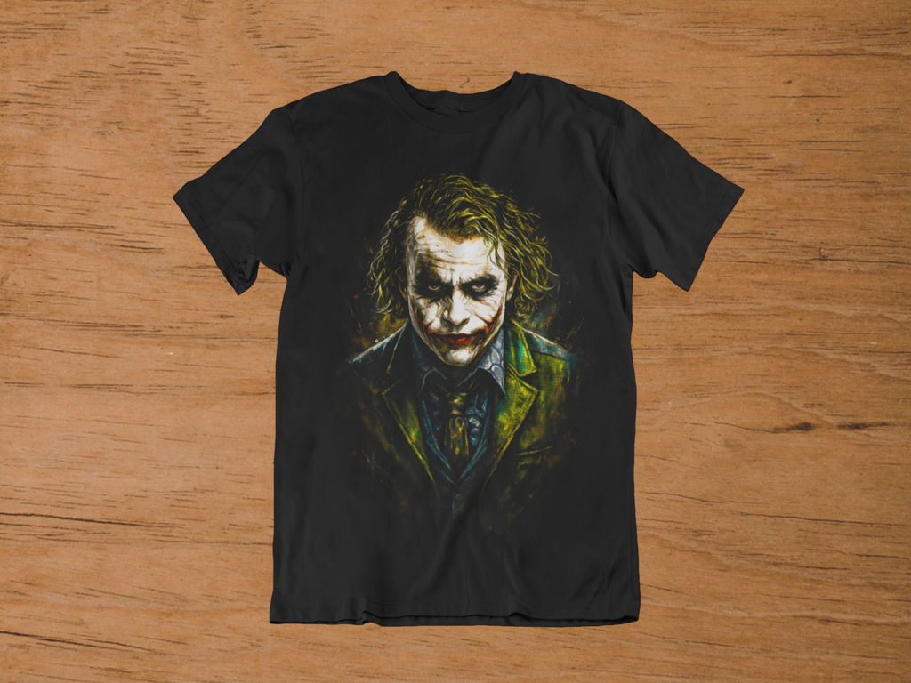 T-shirt Joker "Why So Serious?" – Dark Knight Cinematic Art / Heath Ledger Villain Graphic