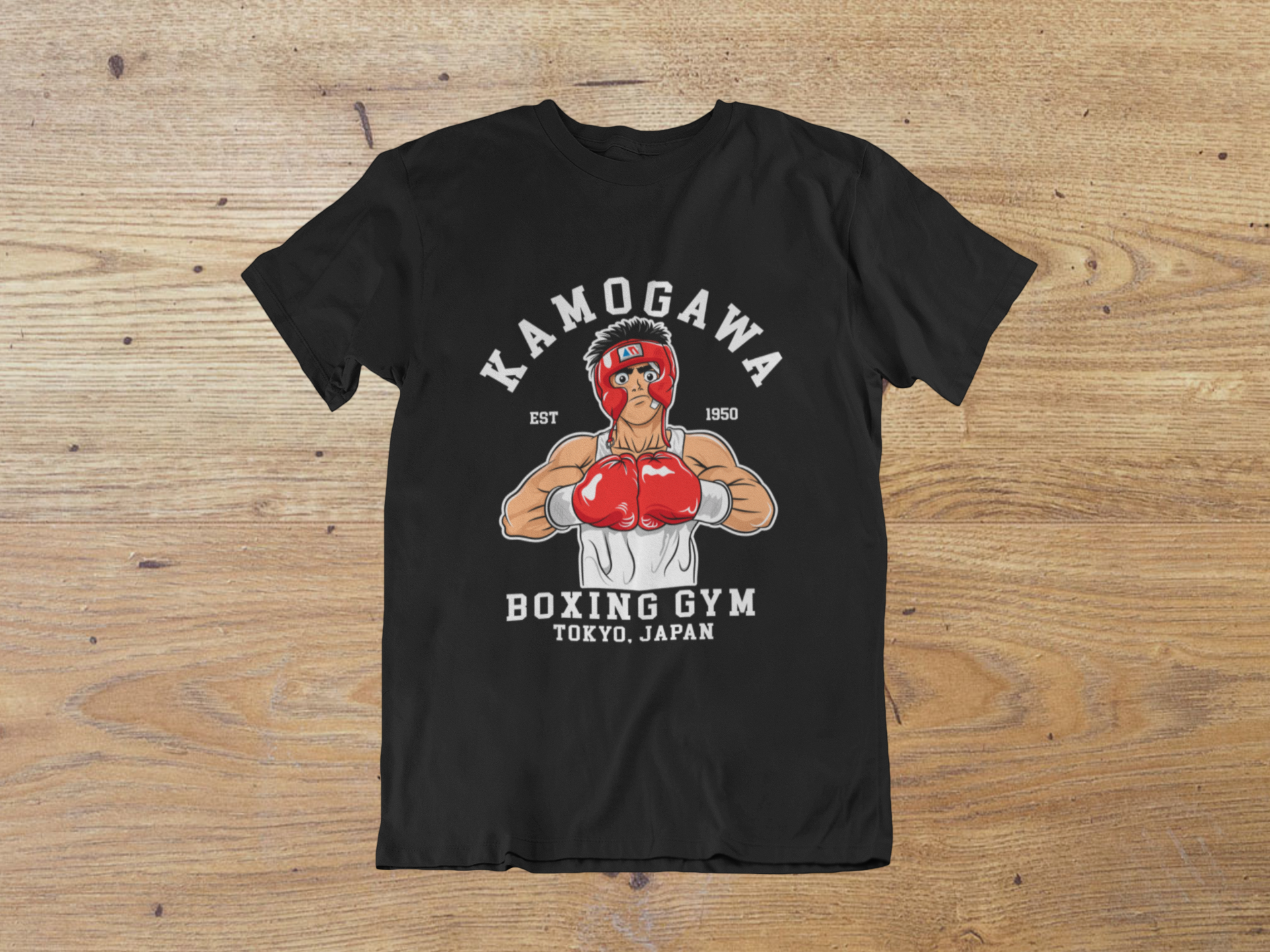 T-shirt Ippo Makunouchi "Kamogawa Boxing Gym" – Hajime no Ippo Art / Tokyo Boxing Graphic