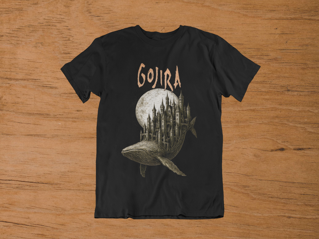 T-shirt Gojira "Flying Whale Castle" – Progressive Metal Art / Surreal Fantasy Graphic