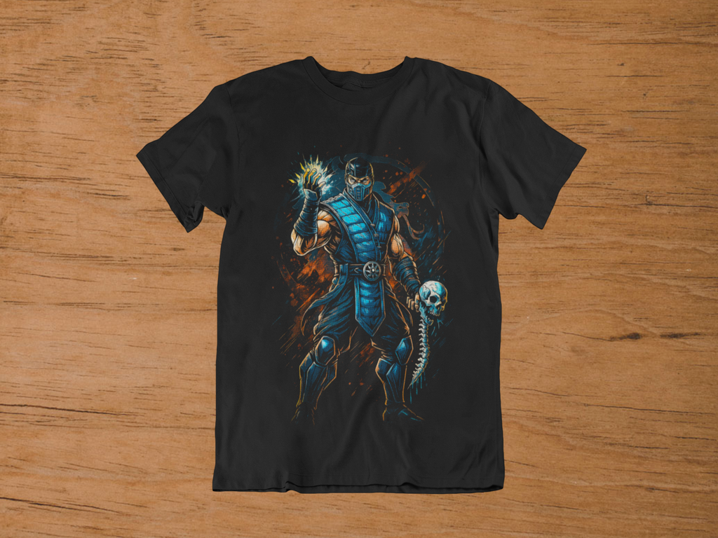 T-shirt Sub-Zero "Deep Freeze" – Mortal Kombat Lin Kuei Art / Ice Mastery Graphic