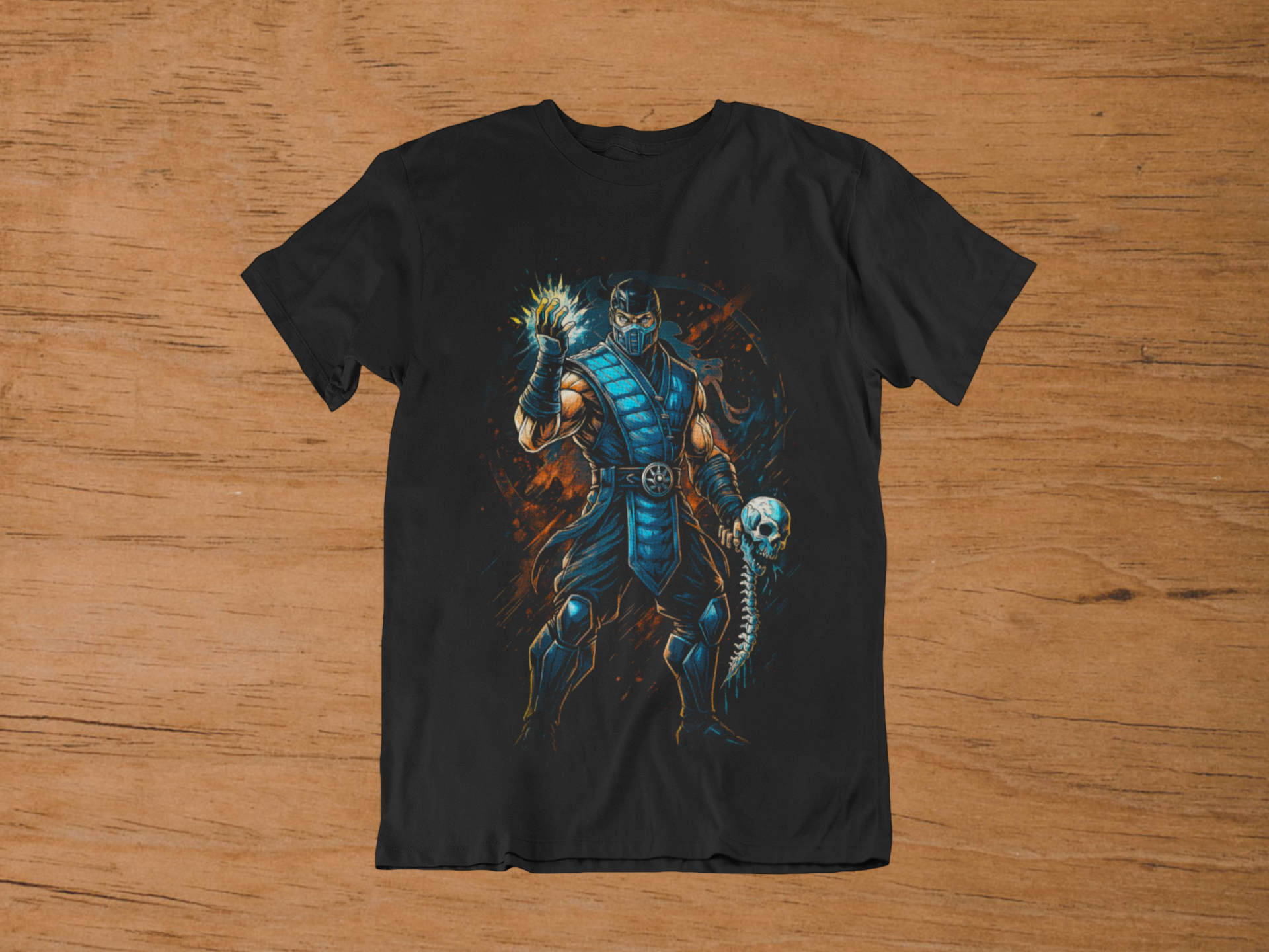 T-shirt Sub-Zero "Deep Freeze" – Mortal Kombat Lin Kuei Art / Ice Mastery Graphic