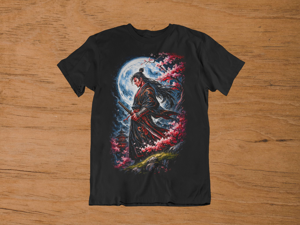 T-shirt Miyamoto Musashi "Blood Moon" – Ronin Samurai Art / Japanese Heritage Graphic
