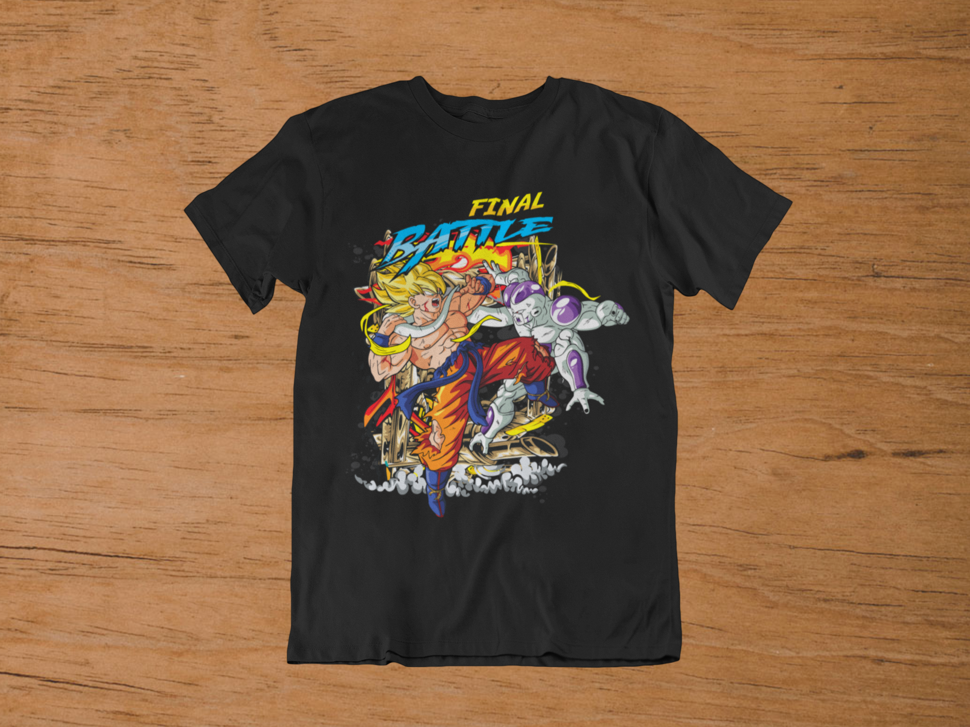 T-shirt Goku vs Frieza "Final Battle" – Dragon Ball Z Namek Saga Art / Super Saiyan Awakening Graphic