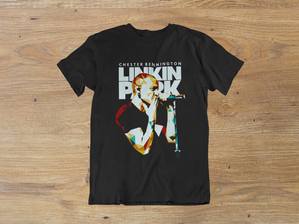 T-shirt Chester Bennington "Geometric Tribute" – Linkin Park Heritage / Digital Art Music Graphic