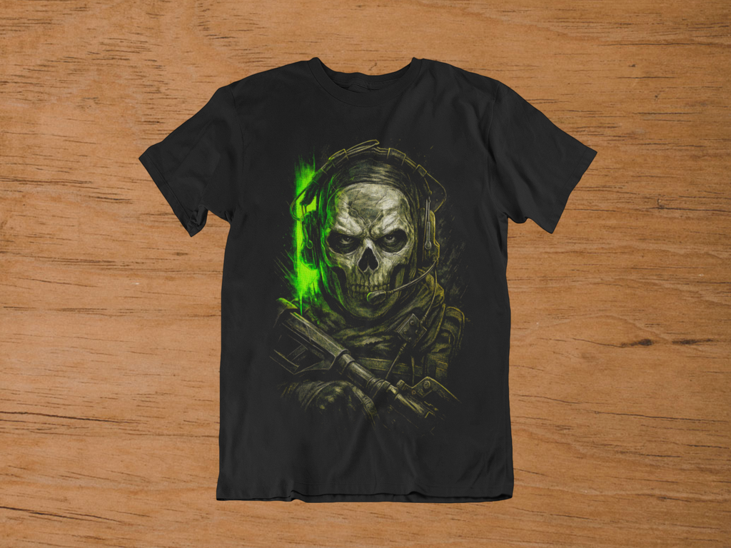 T-shirt Ghost "Task Force 141" – Call of Duty Modern Warfare Art / Tactical Skull Graphic