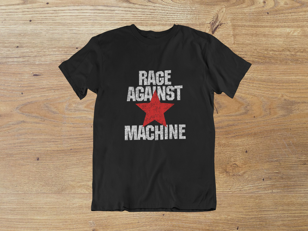 T-shirt Rage Against the Machine Red Star  – Guerrilla Radio Art / Protest Rock Graphic