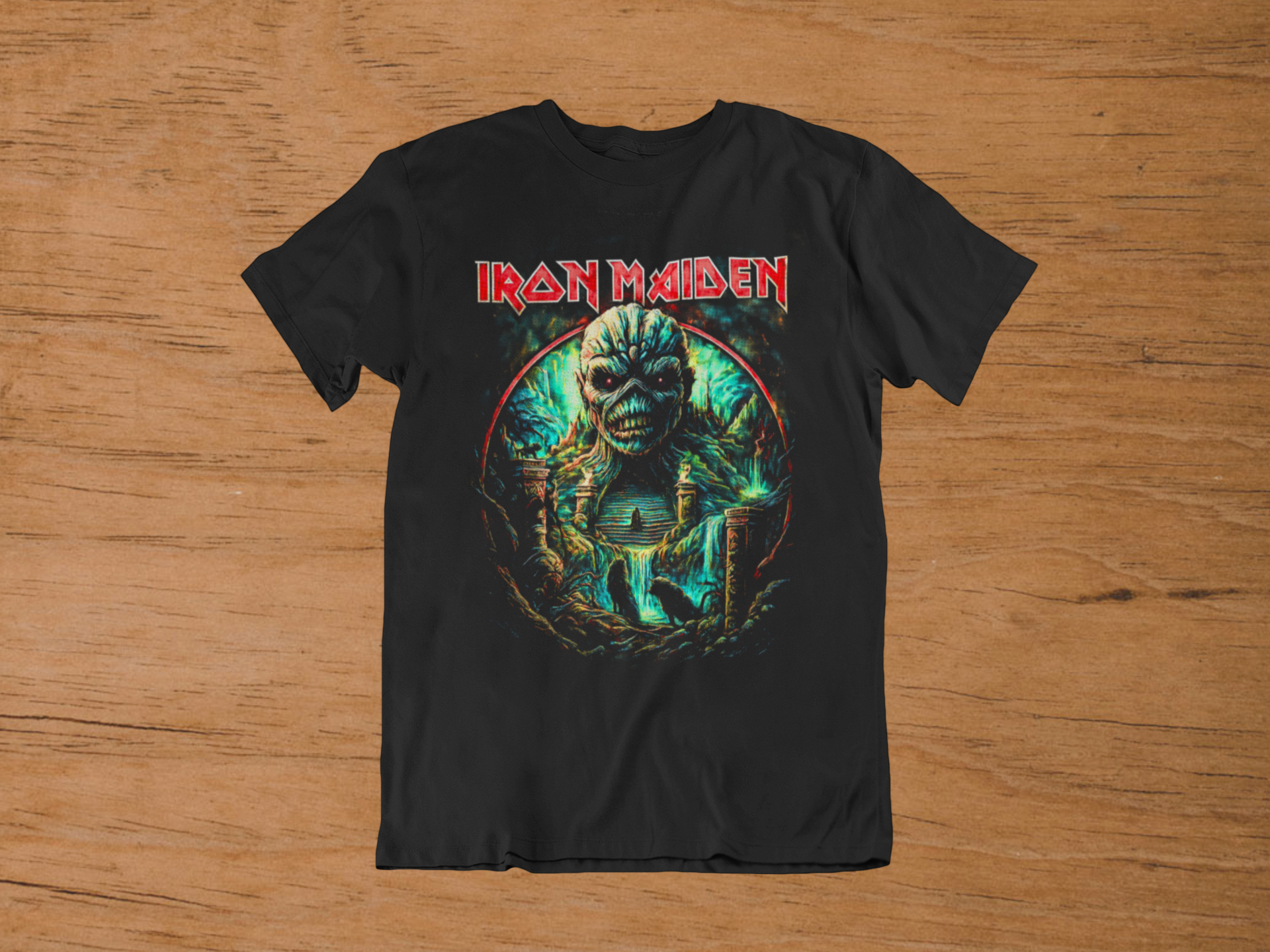 T-shirt Iron Maiden "Eddie's Realm" – Fantasy Horror Art / NWOBHM Legend Graphic