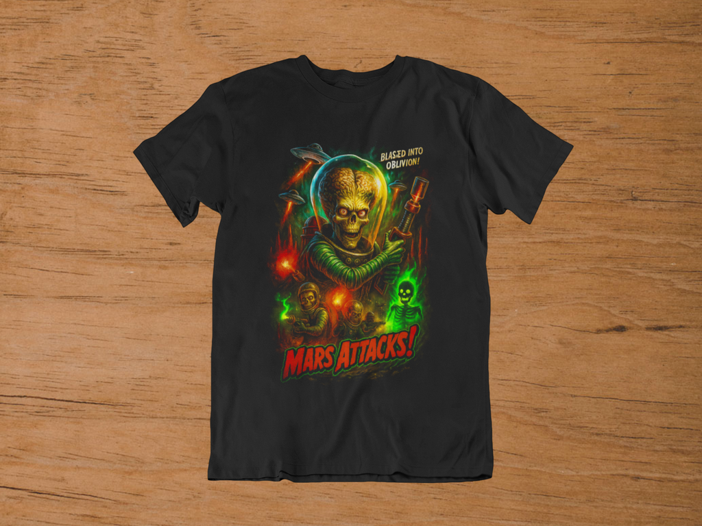 T-shirt "Mars Attacks!" – Sci-Fi Cult Classic Art / Martian Invader Graphic