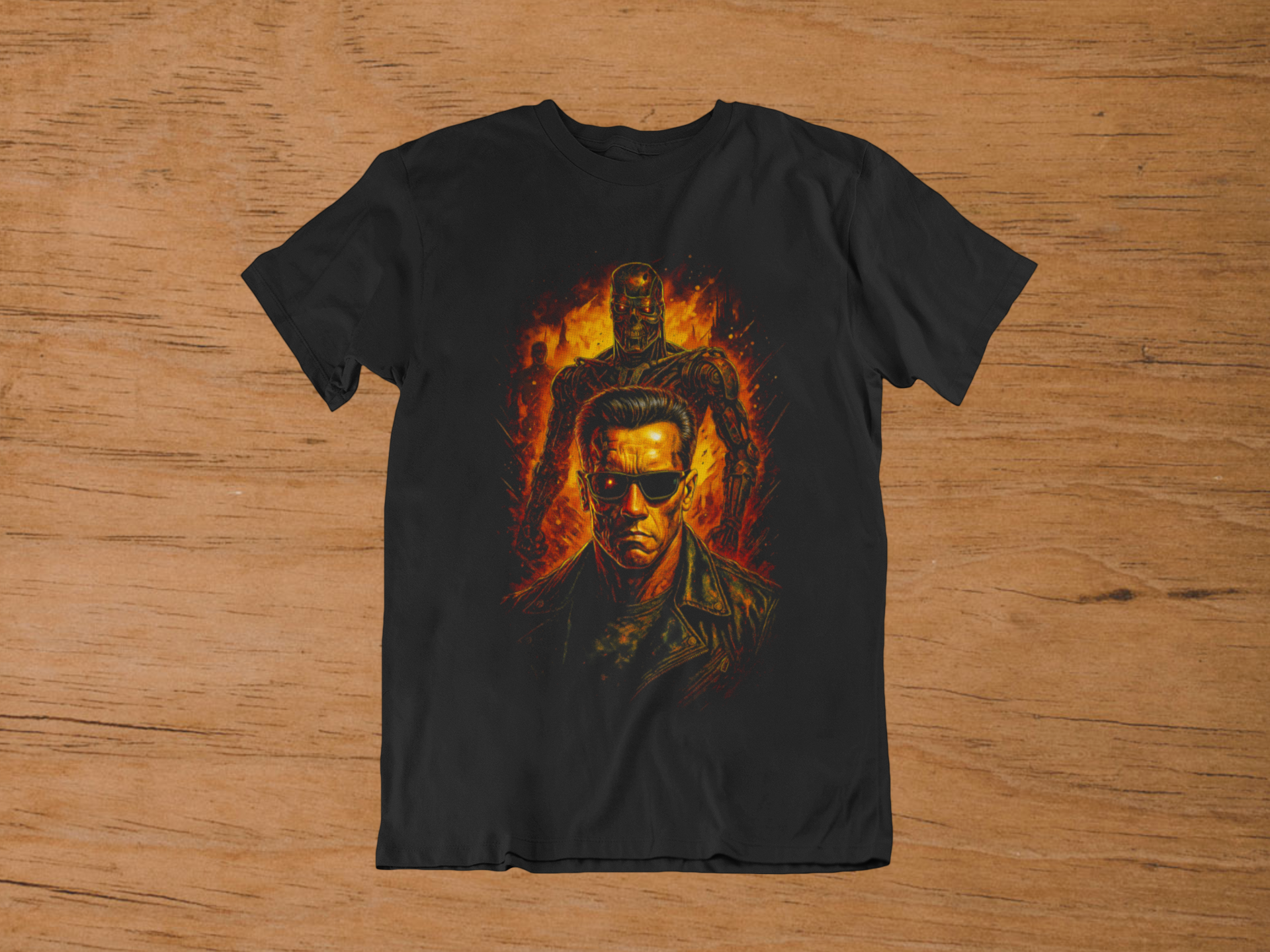 T-shirt Terminator "Judgment Day" – T-800 Endoskeleton Art / Arnold Schwarzenegger Graphic