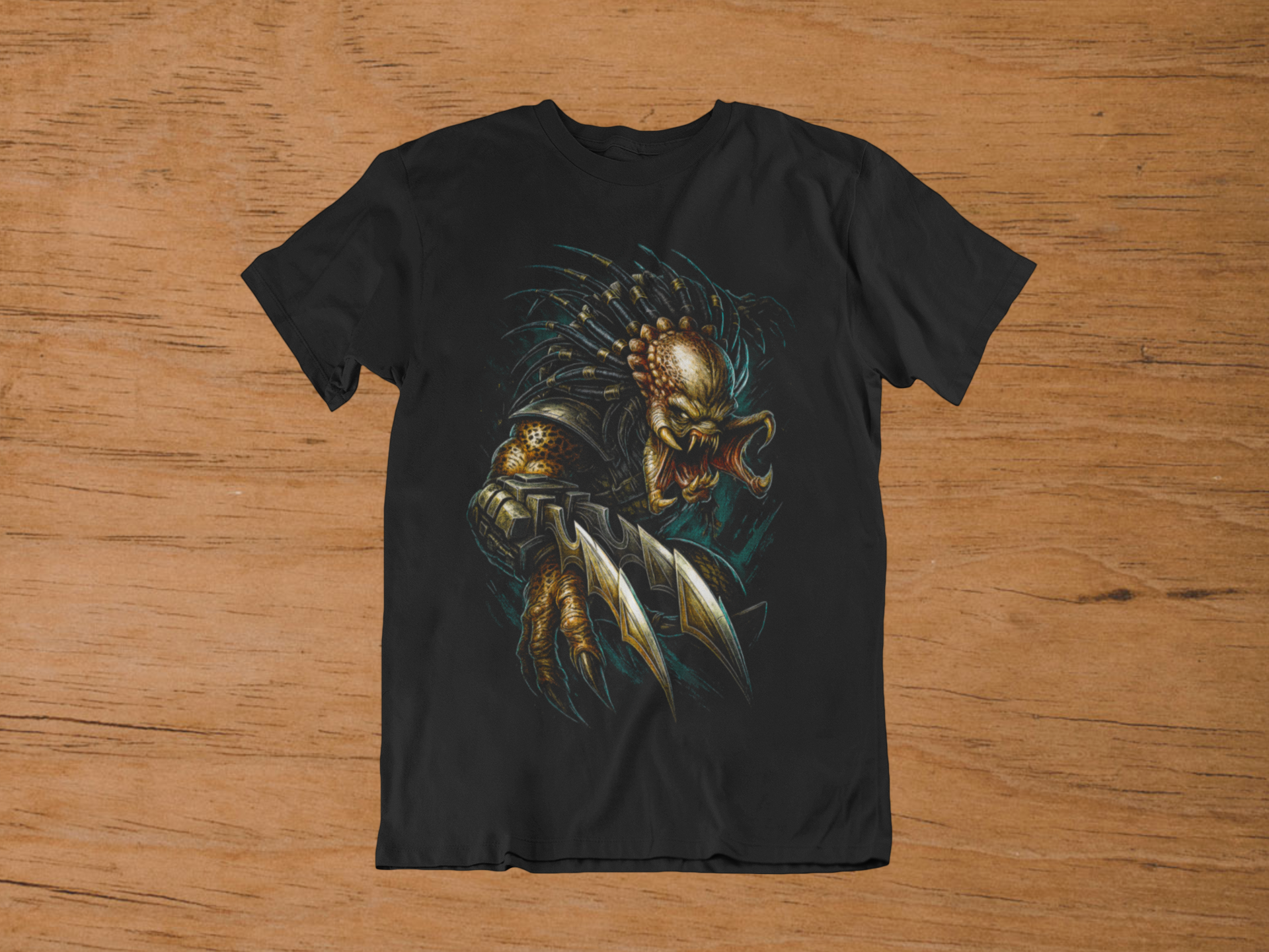 T-shirt Predator "Jungle Hunter" – Sci-Fi Horror Action Art / Alien Warrior Graphic