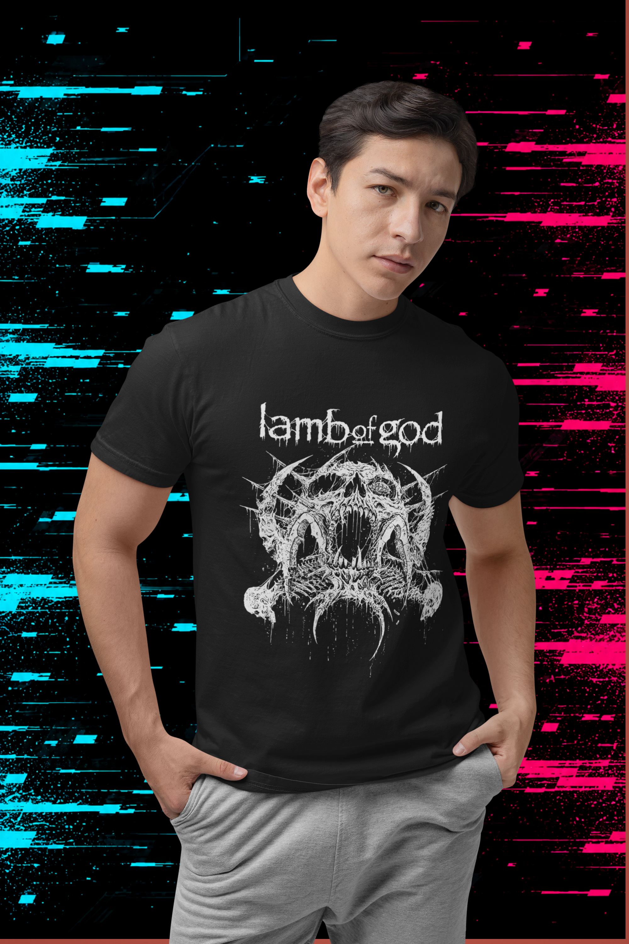 T-shirt Lamb of God "Skull of God" – Pure American Metal Graphic