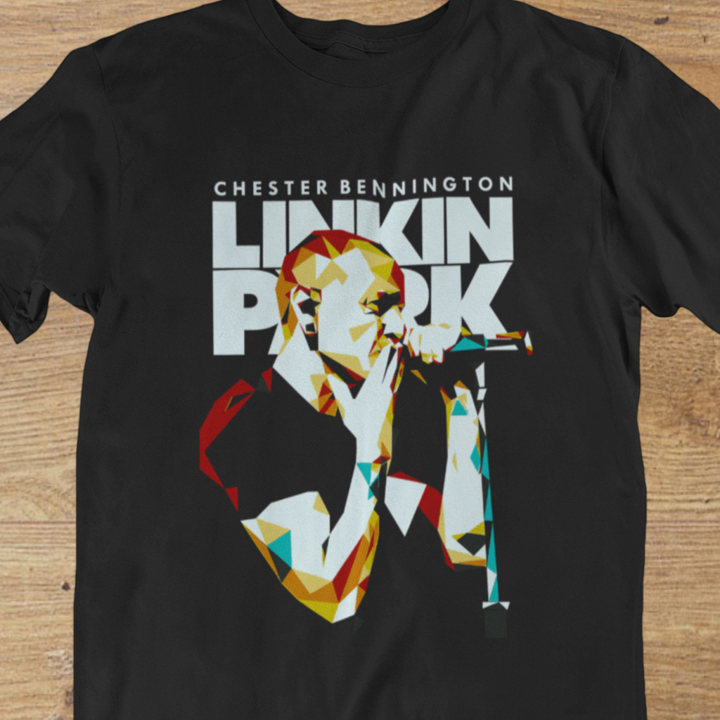 T-shirt Chester Bennington "Geometric Tribute" – Linkin Park Heritage / Digital Art Music Graphic