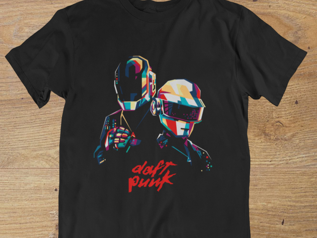 Tshirt Daft Punk Geometric Pop Art – French House Legends Graphic