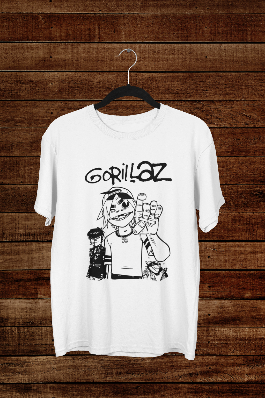 Tshirt Gorillaz "The Gang" Sketch – 2-D & Crew Artist Series
