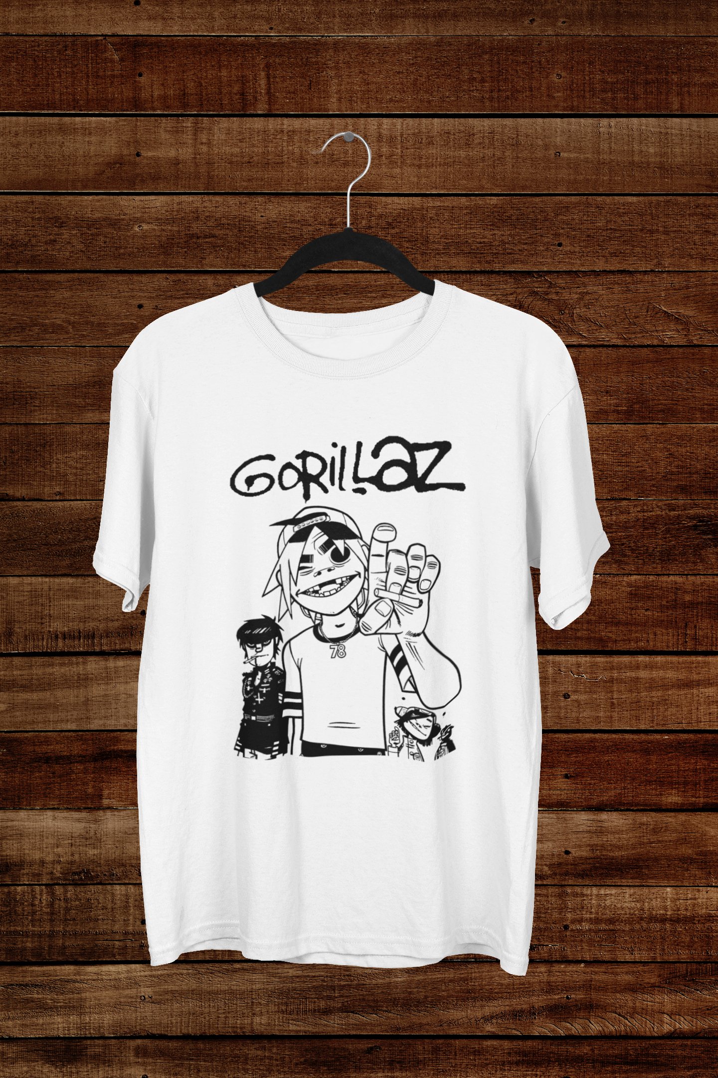 Tshirt Gorillaz "The Gang" Sketch – 2-D & Crew Artist Series
