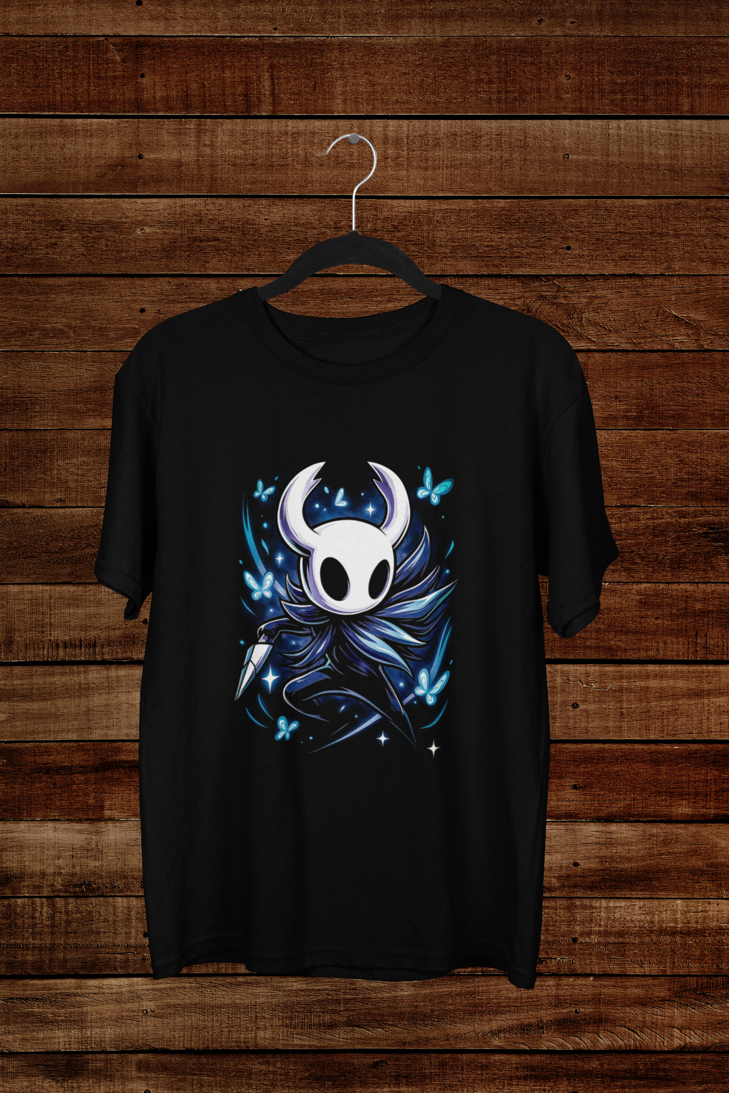 T-shirt Hollow Knight "Void & Dreams" – Indie Game Fantasy Art / Butterfly Glow Graphic