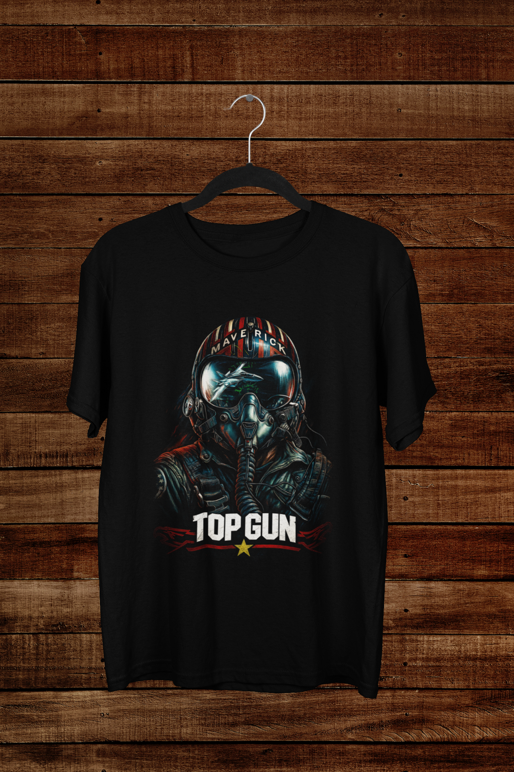 T-shirt Top Gun "Maverick Vision" – Pilot Helmet Action Art / Fighter Jet Graphic