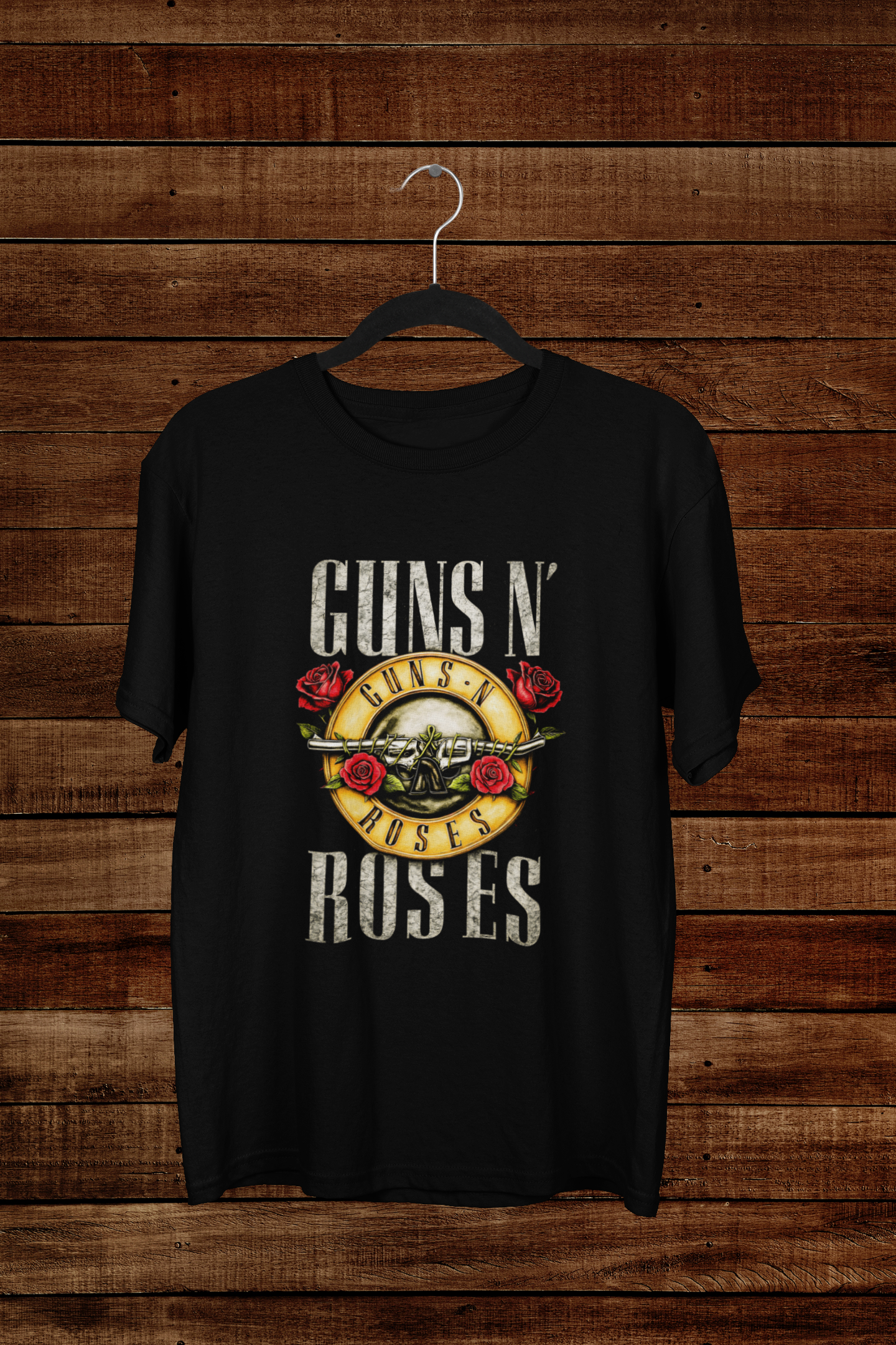 T-shirt Guns N’ Roses "Bullet Logo" – Vintage Hard Rock Art / Appetite Era Graphic