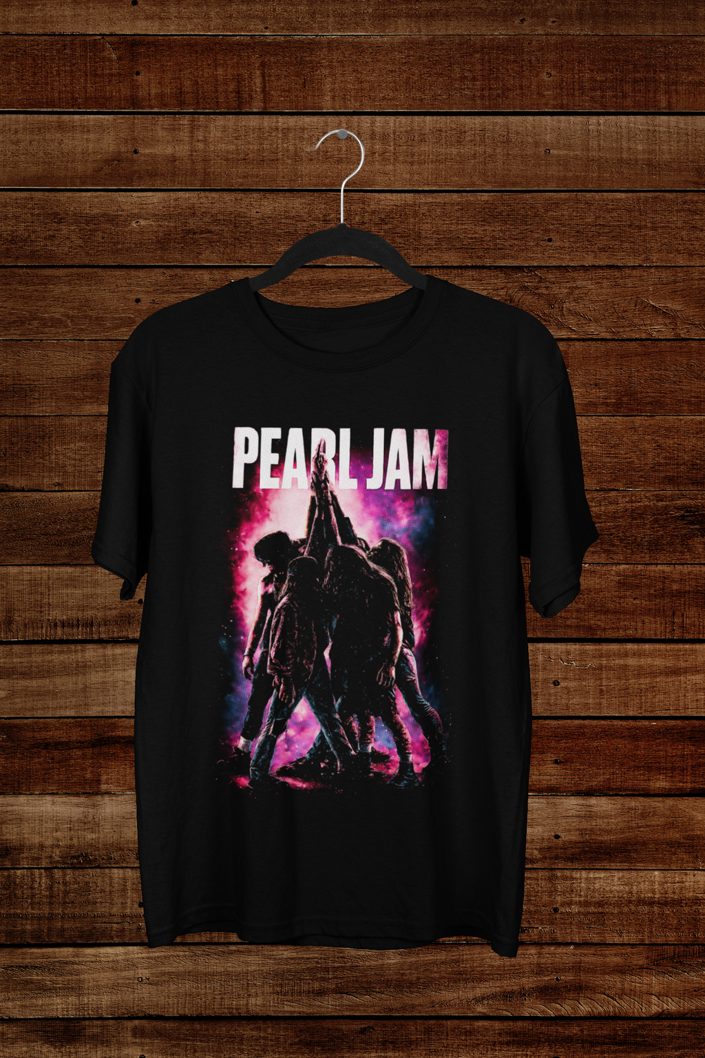 T-shirt Pearl Jam "Ten Era Galaxy" – Grunge Legend Art / Pink Nebula Graphic