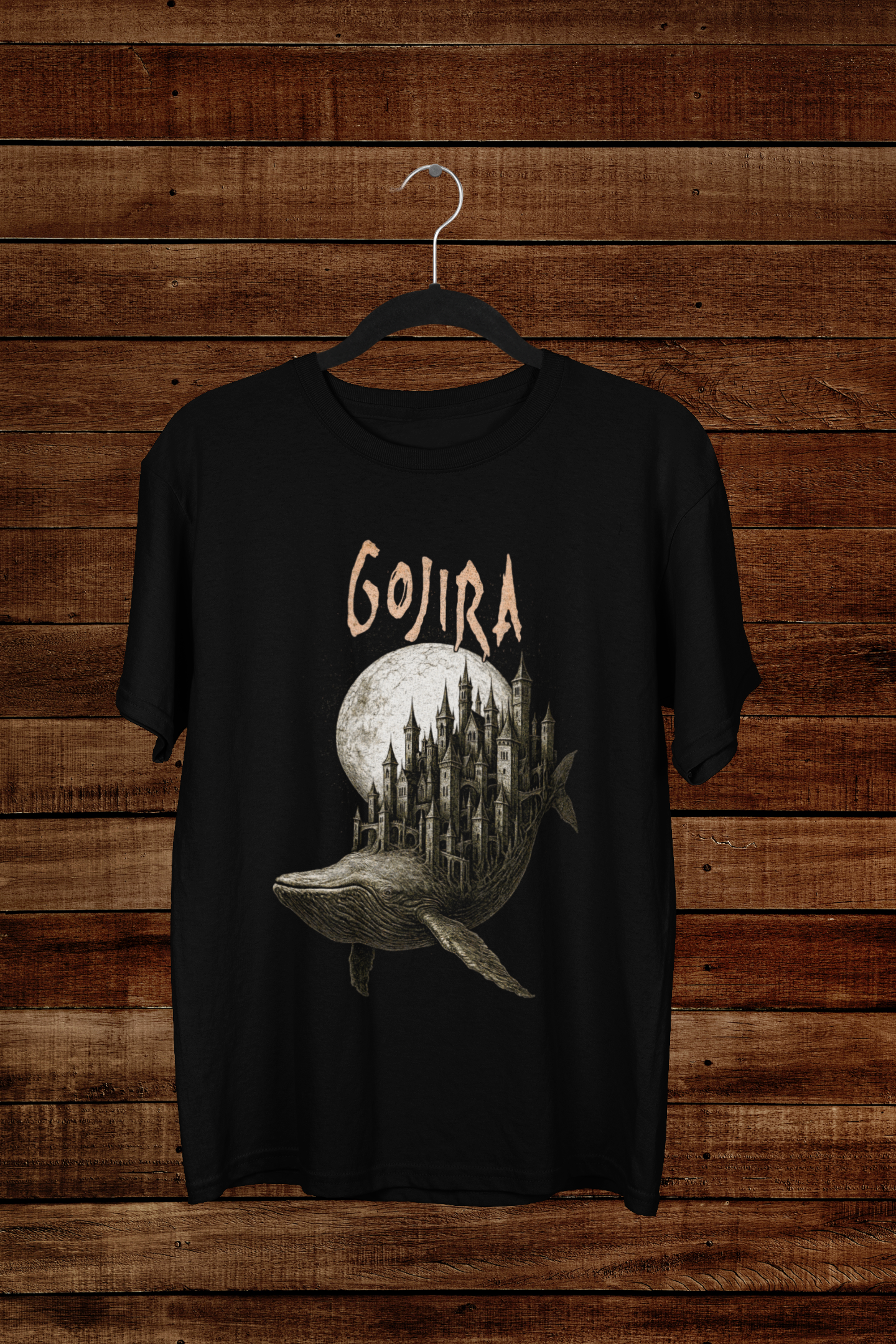 T-shirt Gojira "Flying Whale Castle" – Progressive Metal Art / Surreal Fantasy Graphic