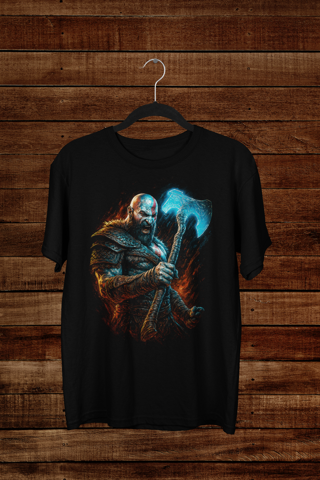 T-shirt Kratos "God of War" – Leviathan Axe Art / Norse Mythology Graphic