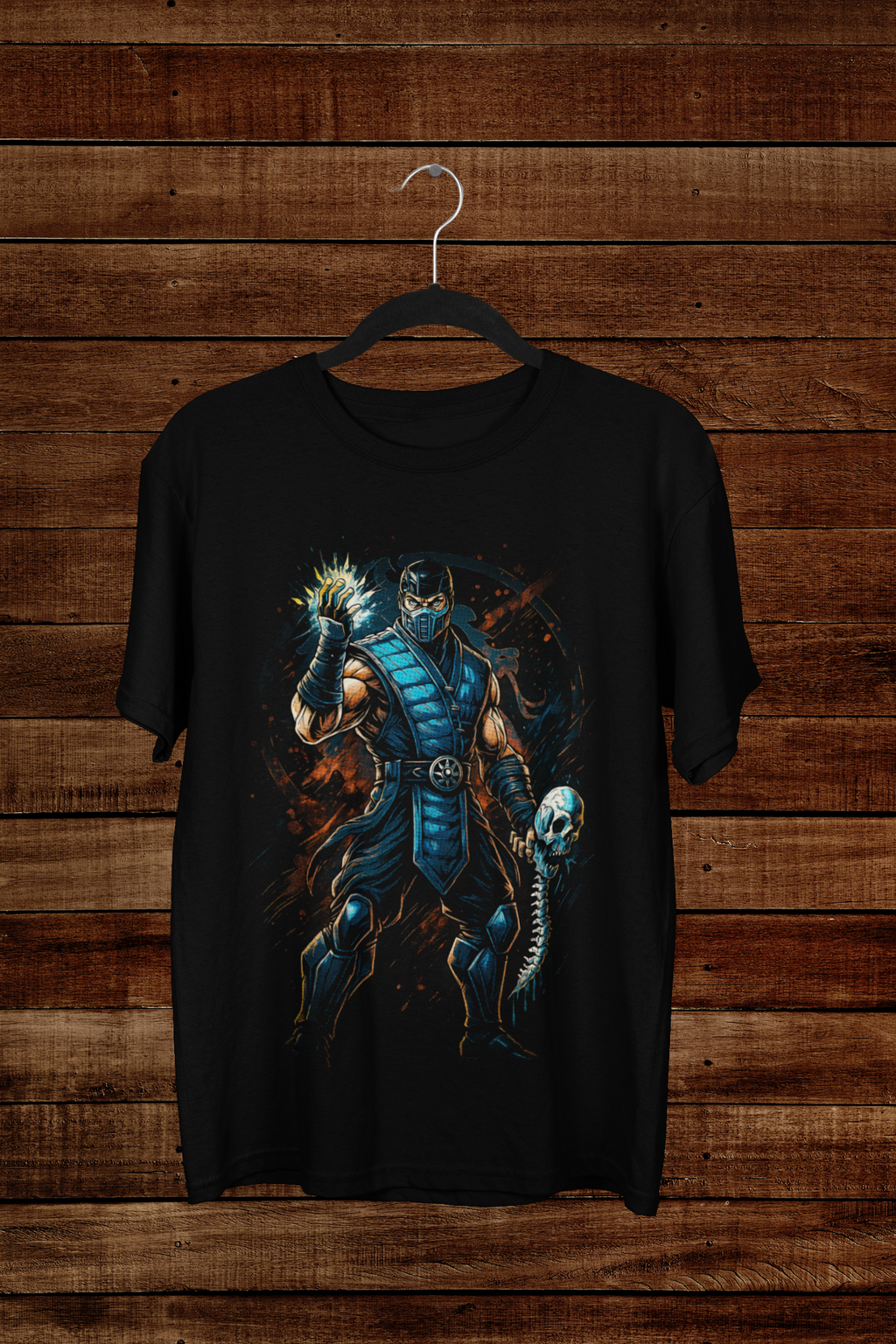T-shirt Sub-Zero "Deep Freeze" – Mortal Kombat Lin Kuei Art / Ice Mastery Graphic