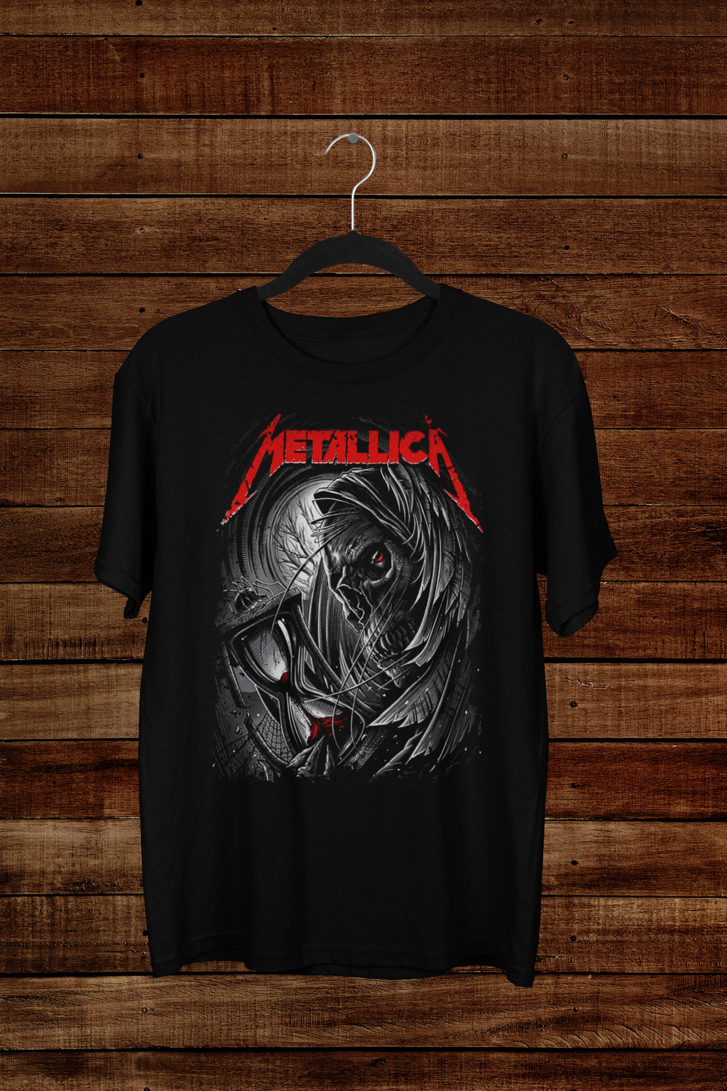 T-shirt Metallica "Hourglass of Death" – Thrash Metal Heritage / Grim Reaper Graphic