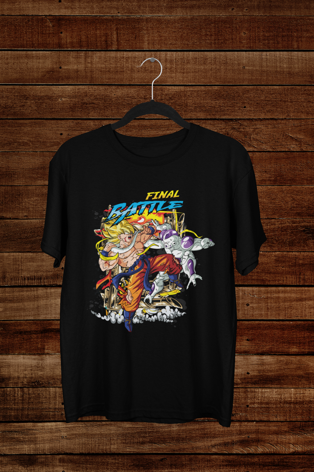 T-shirt Goku vs Frieza "Final Battle" – Dragon Ball Z Namek Saga Art / Super Saiyan Awakening Graphic