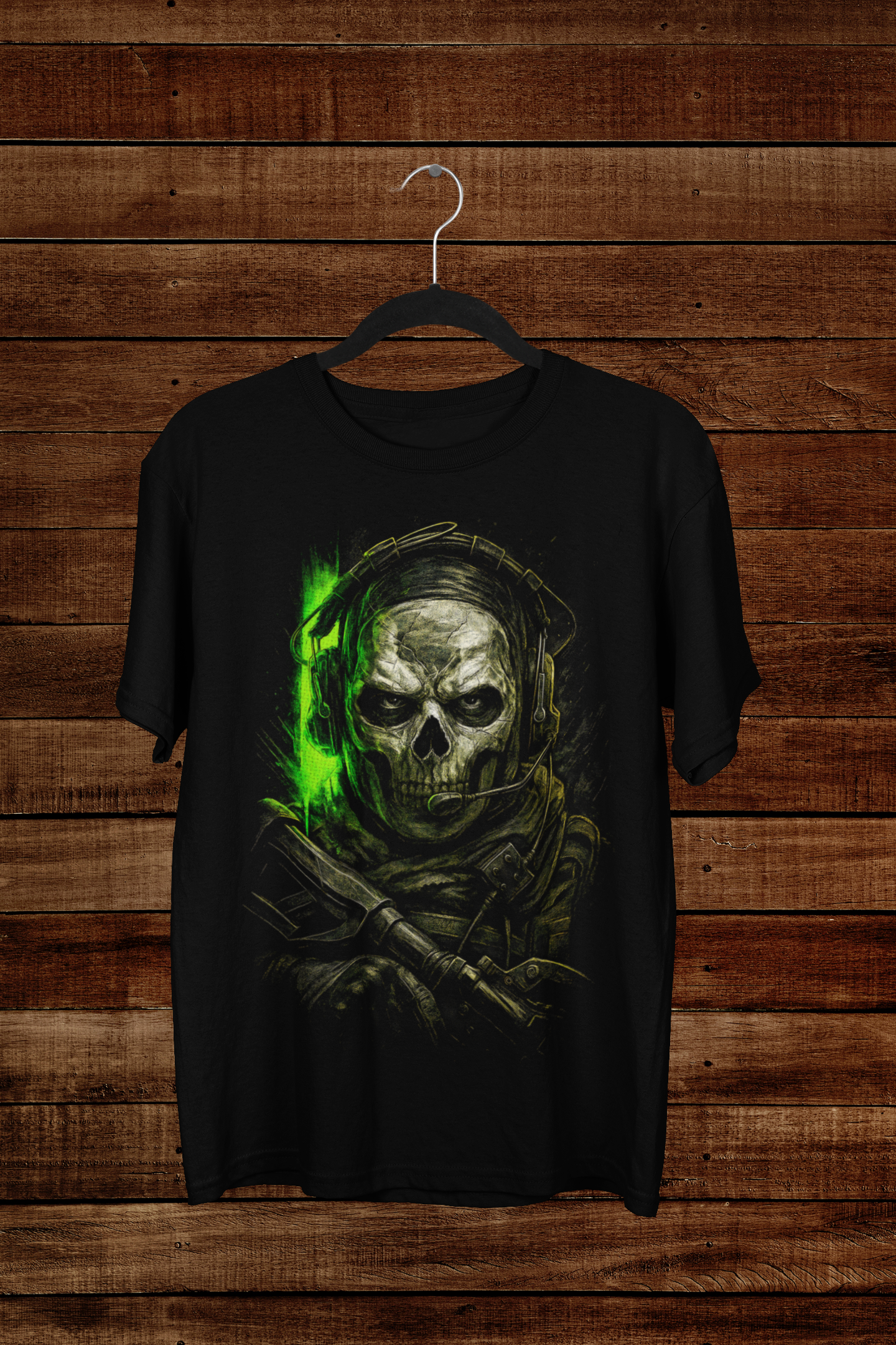 T-shirt Ghost "Task Force 141" – Call of Duty Modern Warfare Art / Tactical Skull Graphic