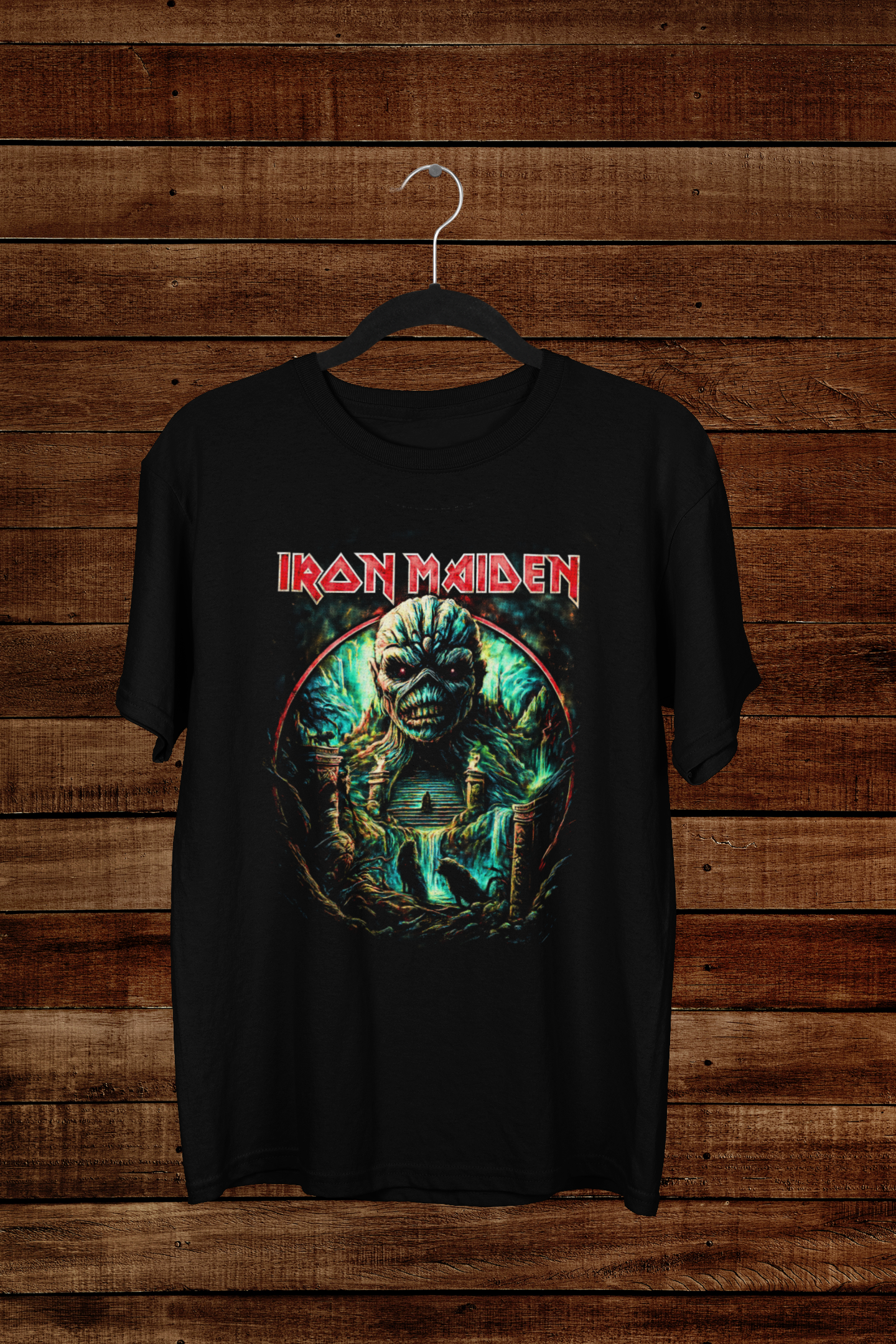 T-shirt Iron Maiden "Eddie's Realm" – Fantasy Horror Art / NWOBHM Legend Graphic