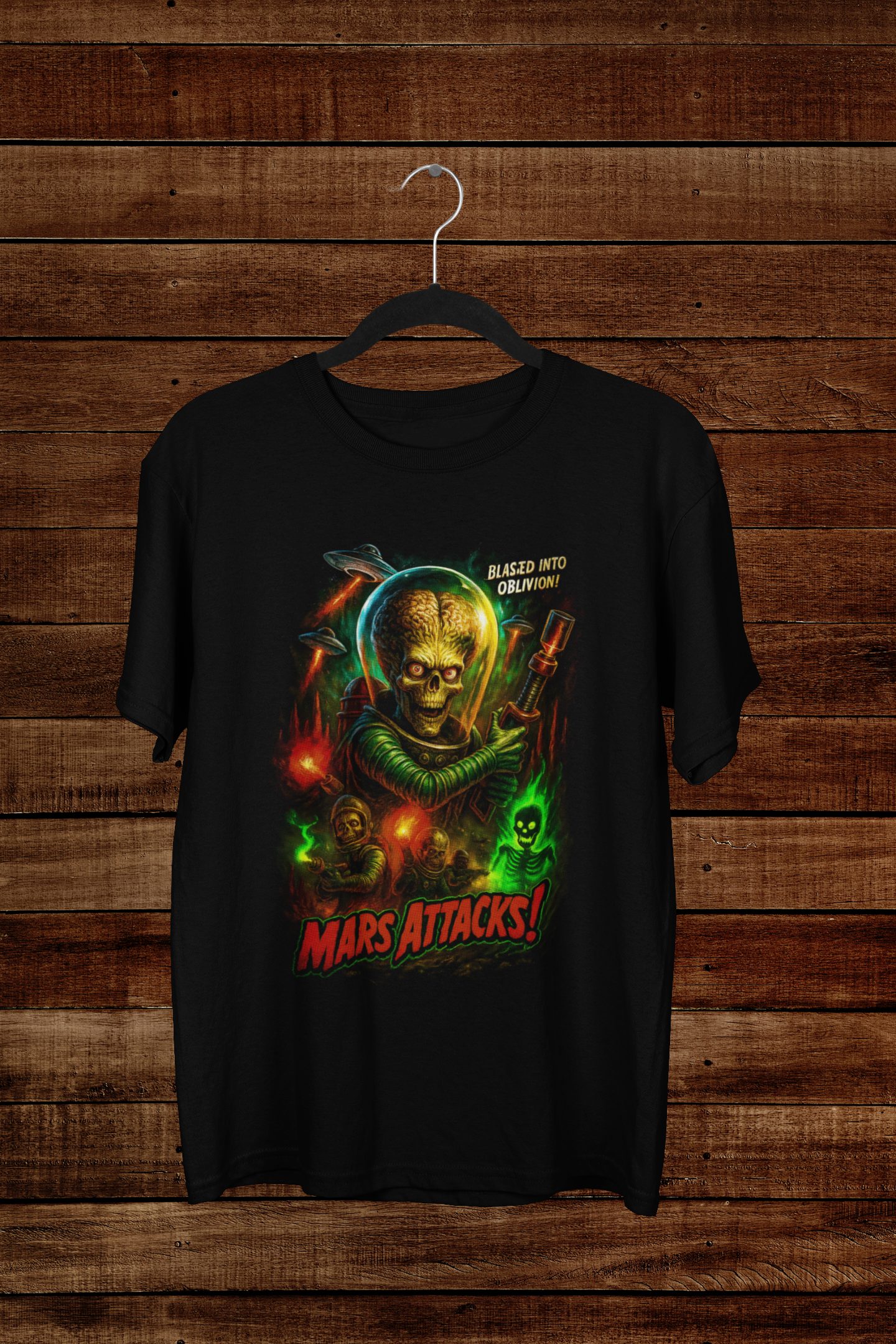 T-shirt "Mars Attacks!" – Sci-Fi Cult Classic Art / Martian Invader Graphic