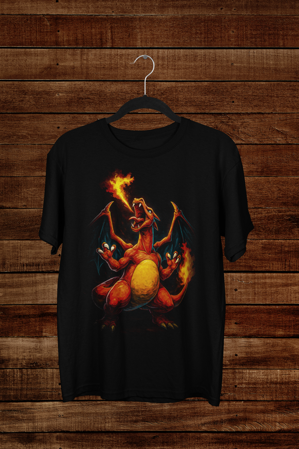 T-shirt Charizard "Flamethrower" – Pokémon Fire Type Art / Dragon Breath Graphic