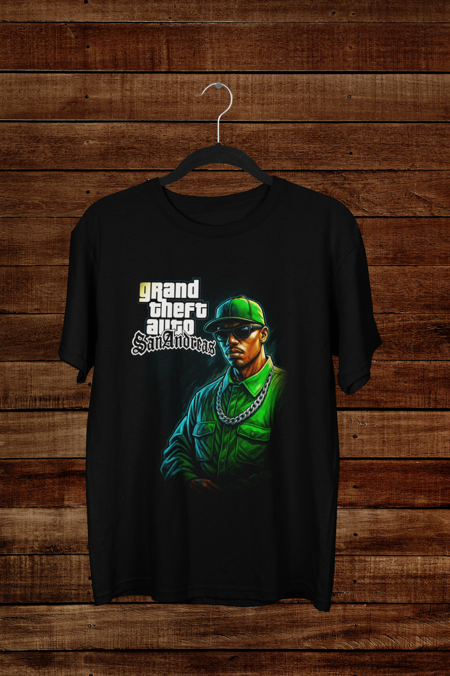 T-shirt GTA San Andreas "Grove Street Legend" – CJ Retro Gaming Art / Open World Classic Graphic