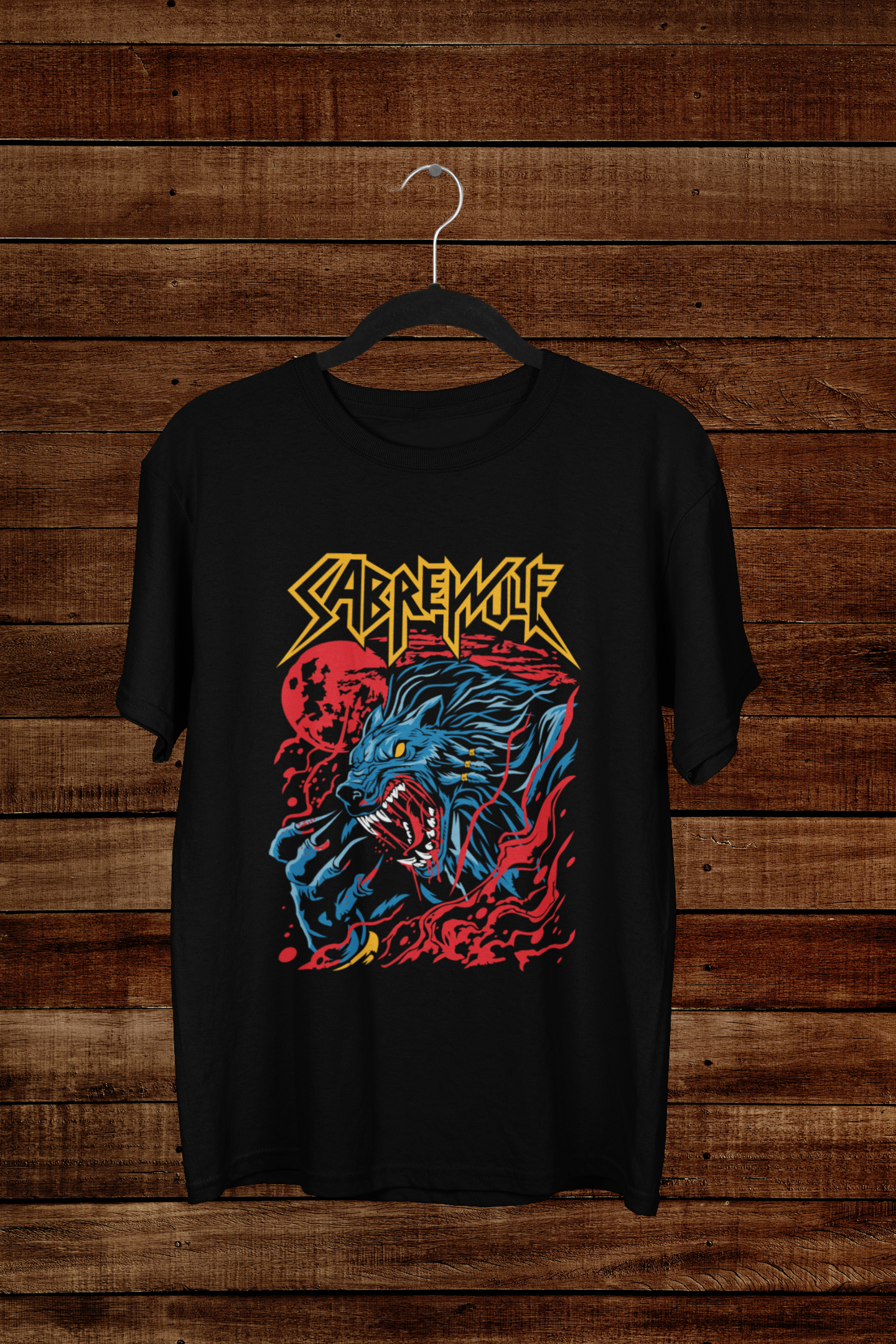 T-shirt Sabrewulf "Full Moon Rage" – Killer Instinct Fight Art / Lycanthrope Legend Graphic