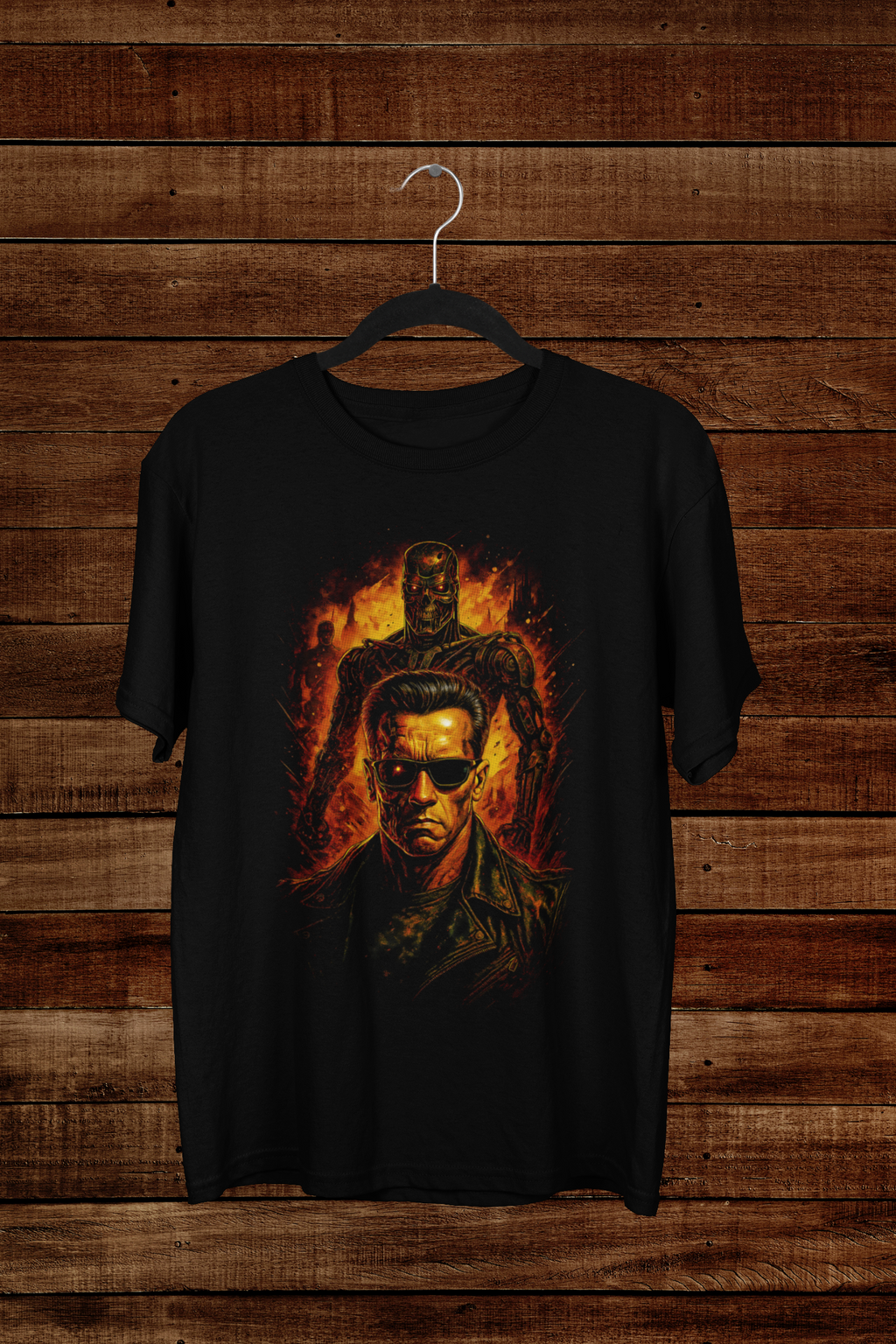 T-shirt Terminator "Judgment Day" – T-800 Endoskeleton Art / Arnold Schwarzenegger Graphic