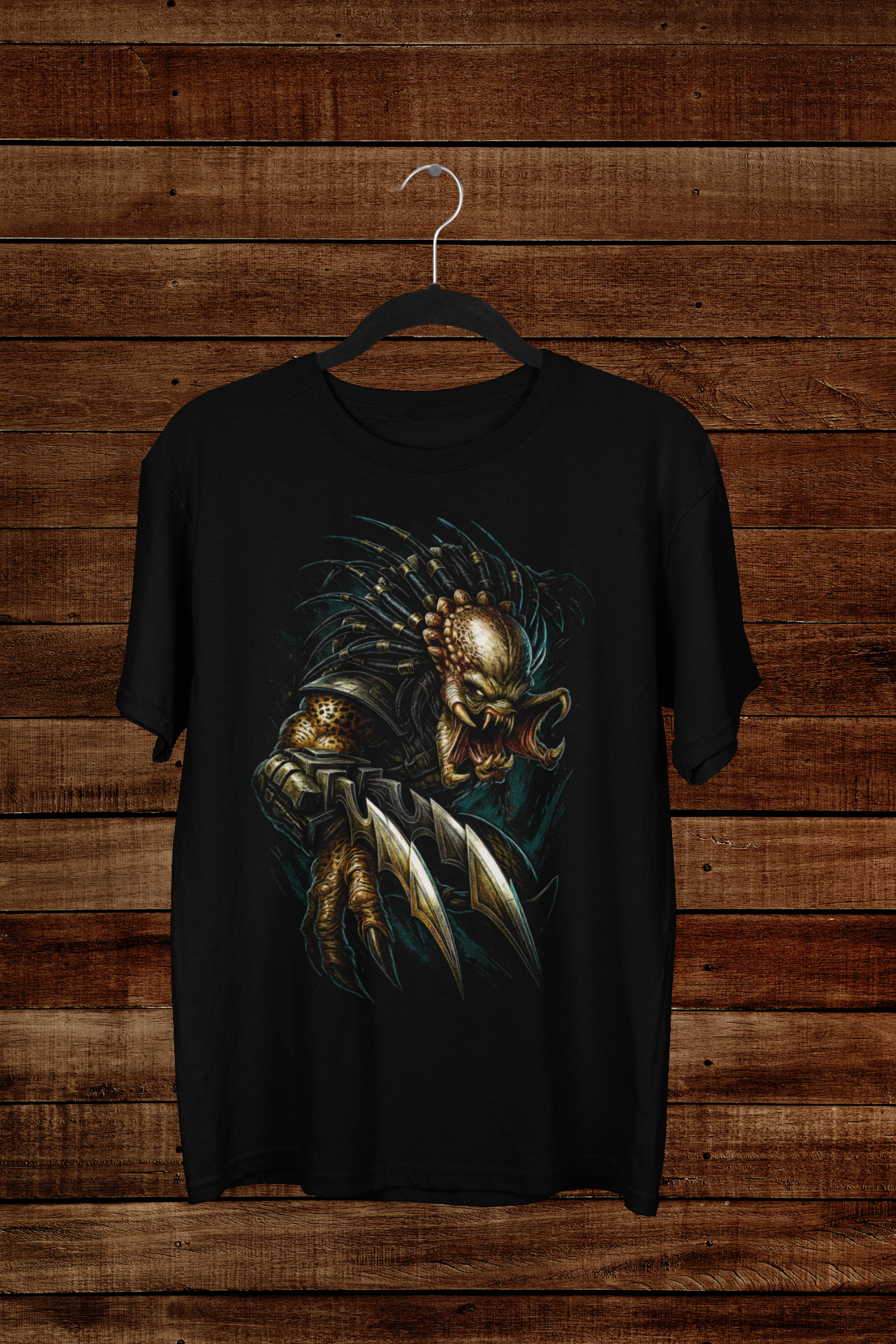 T-shirt Predator "Jungle Hunter" – Sci-Fi Horror Action Art / Alien Warrior Graphic
